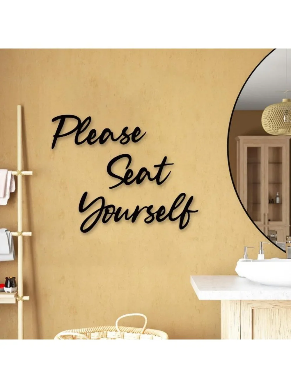 Rustic Metal Wall Sign for Bathroom & Living Room | Farmhouse Decor, Wall Art